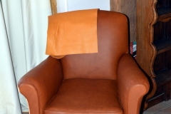 fauteuil club cuir vachette guindage suspendu
